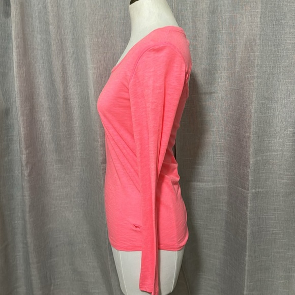 VS PINK-Tissue Long Sleeve Tee-Sz XS-Hot Pink-GUC - Picture 6 of 15